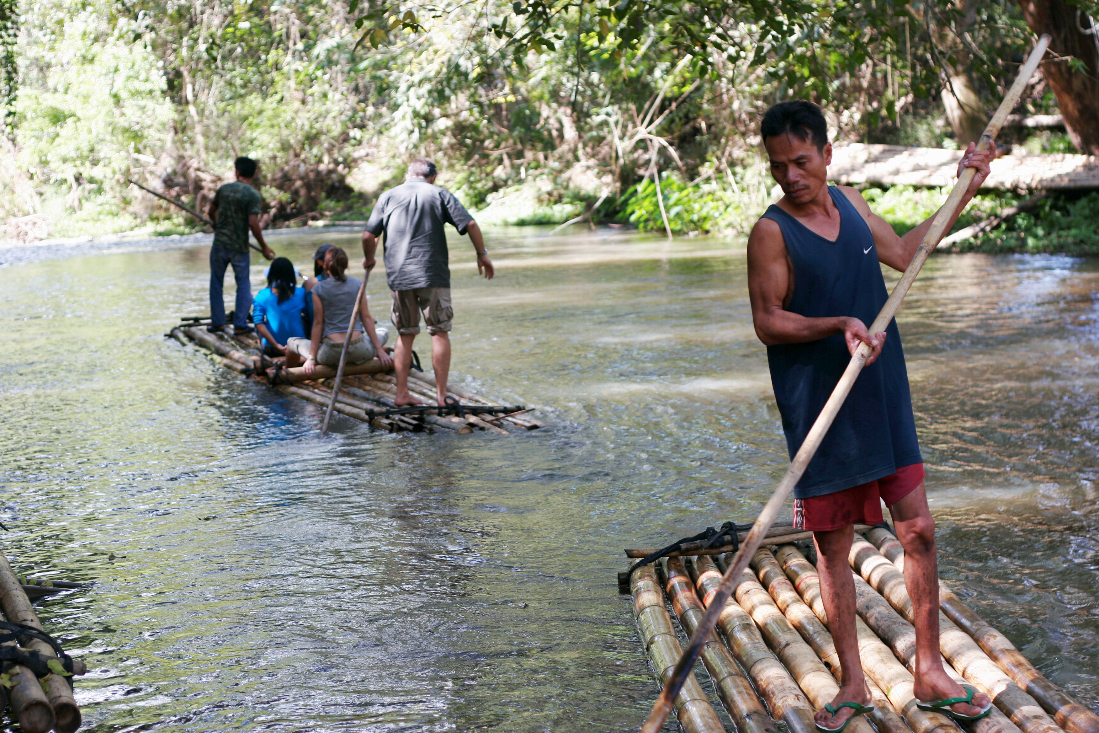 Paddling på bambuflottar, Chiang Mai