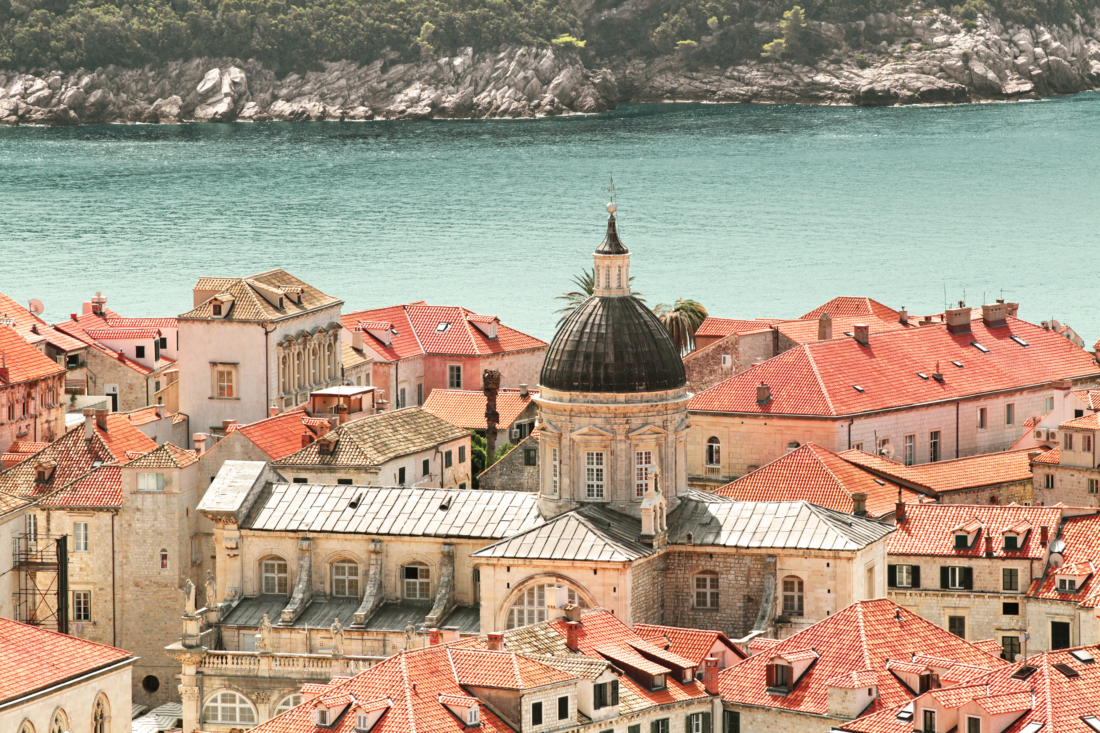 Gamla stan i Dubrovnik, sett från ringmuren