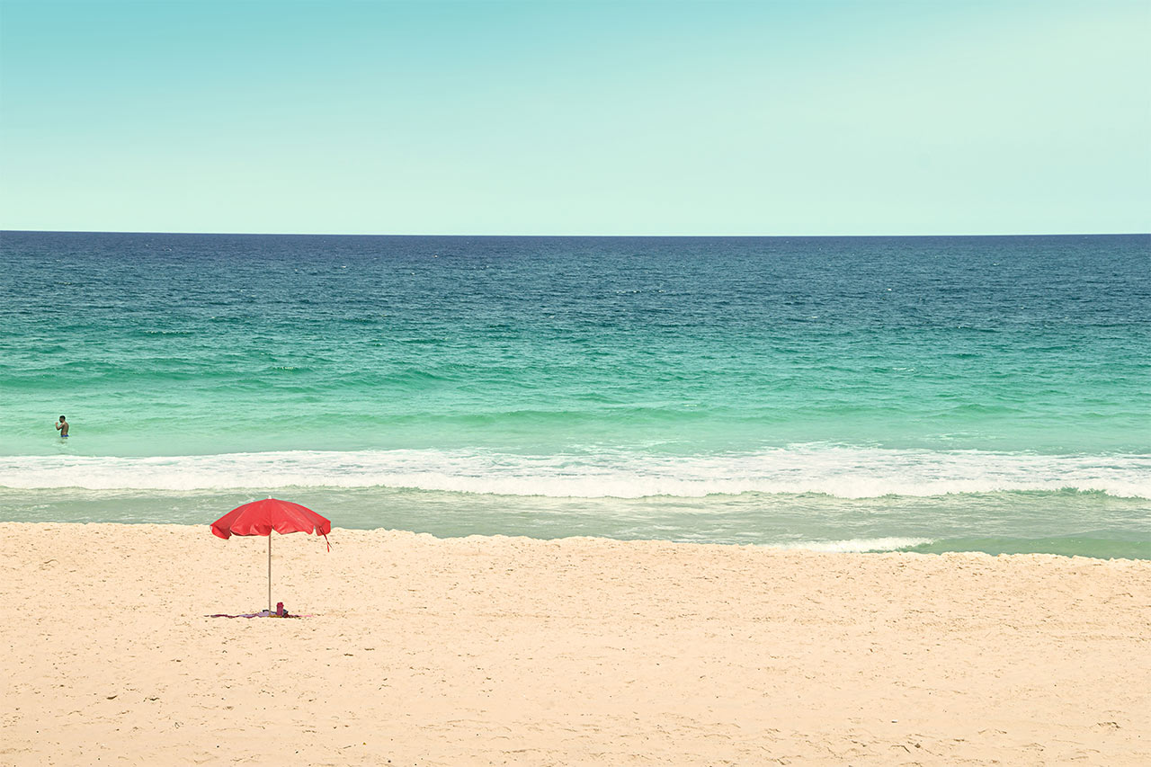 Stranden i området Barra, Rio de Janeiro