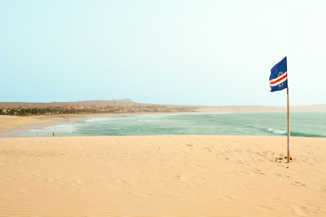 Stranden vid restaurang Perola d'Chaves, Boa Vista