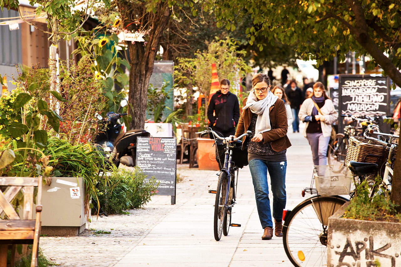 Oderbergerstrasse i Prenzlauer Berg, Berlin