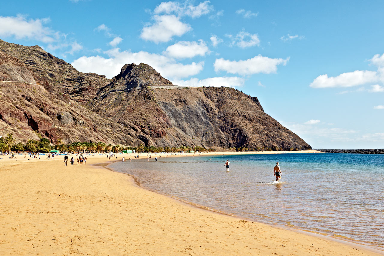 Playa Teresita utanför Santa Cruz, Teneriffa