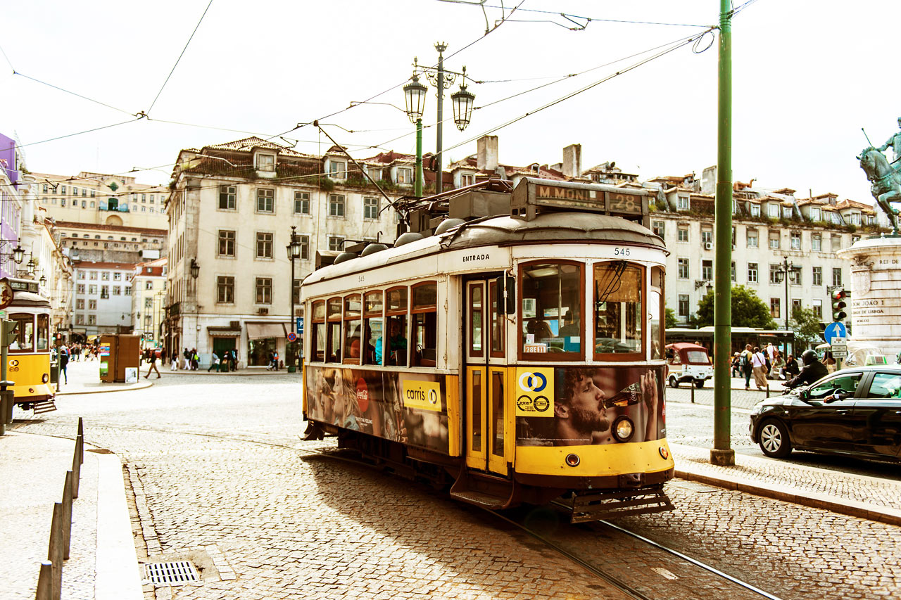 Klassisk spårvagn i Lissabon