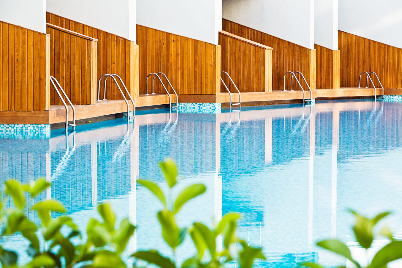 Dubblettrum med poolaccess