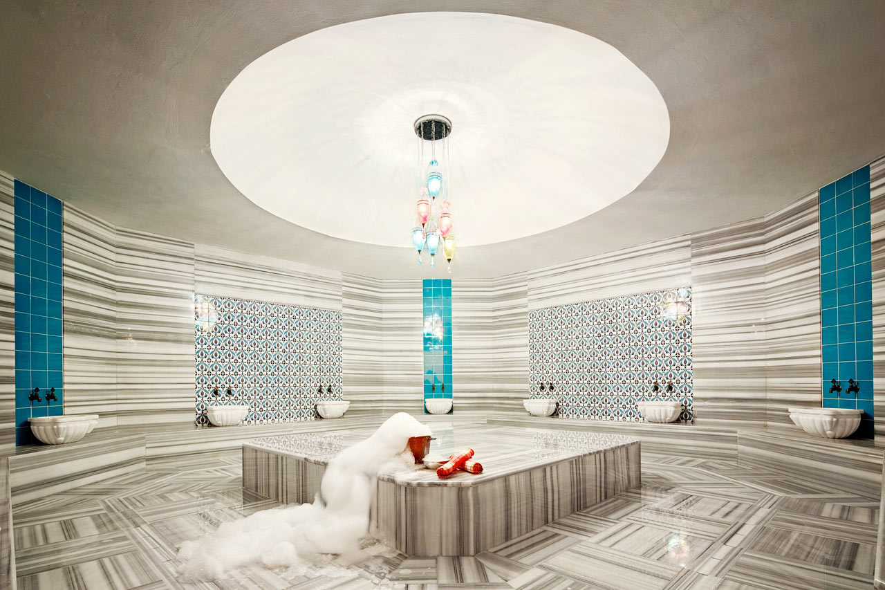 Hotellets spa med hamam.