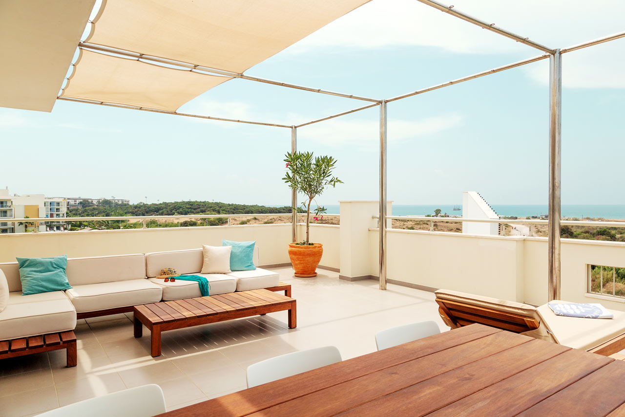 Terrassen på Royal Rooftop Suite.