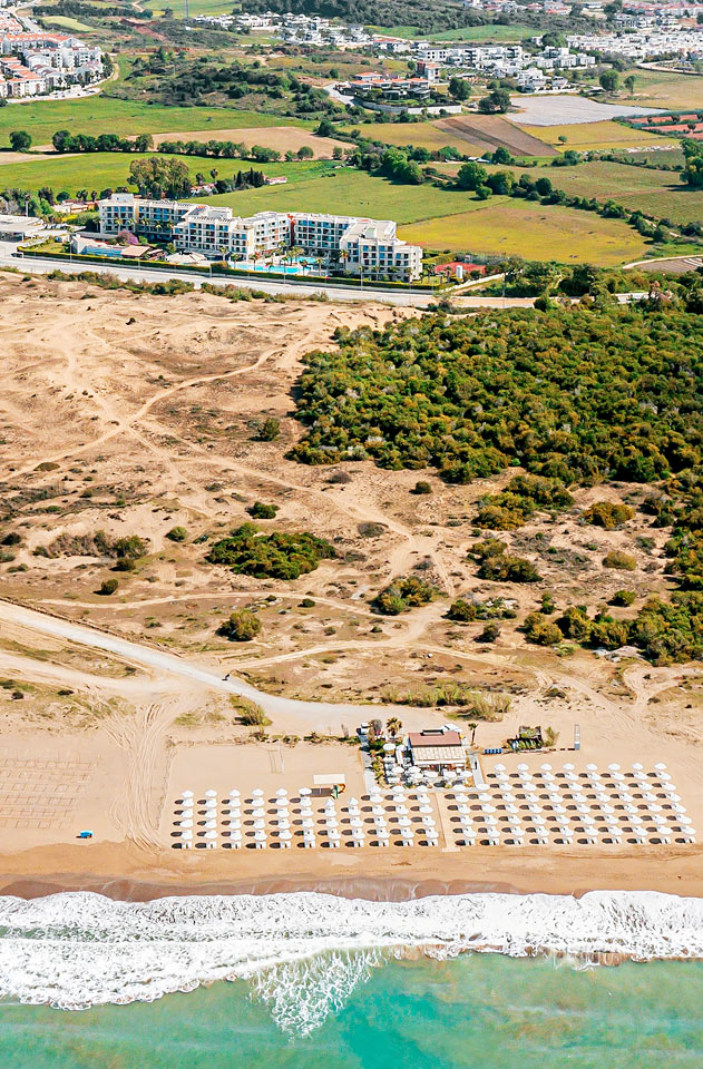 Sunwing Side Beach och östra stranden.