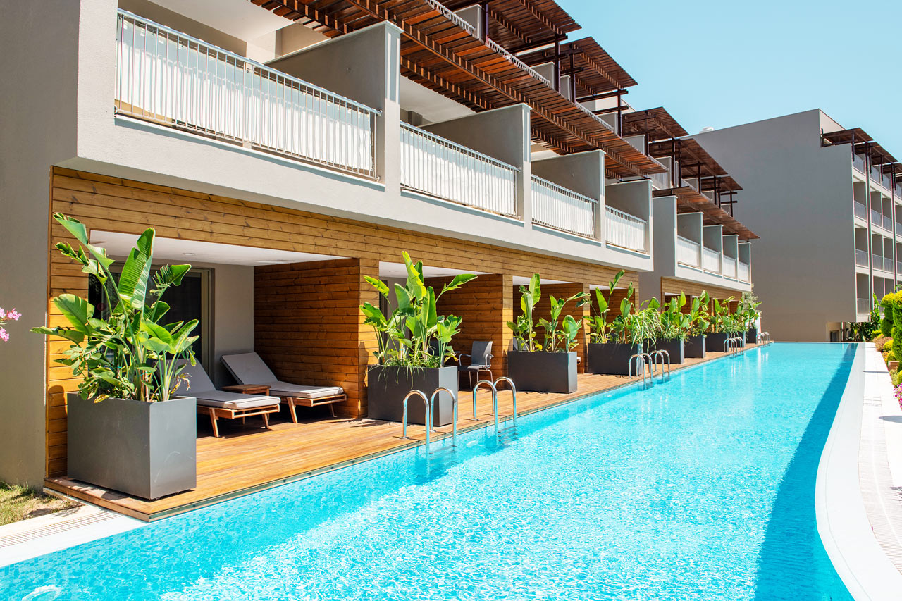 Dubbelrum med poolaccess