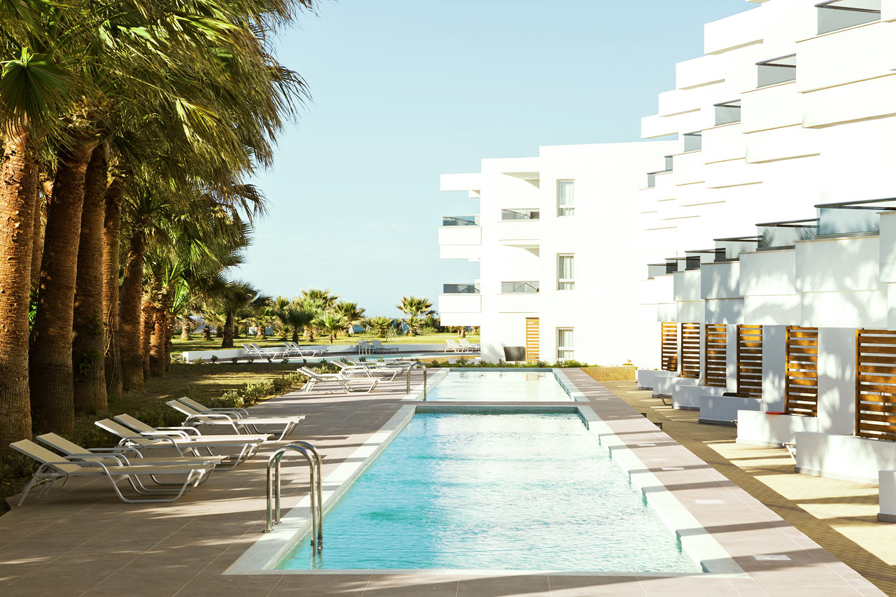 Classic Room terrass med tillgång till privat, delad pool