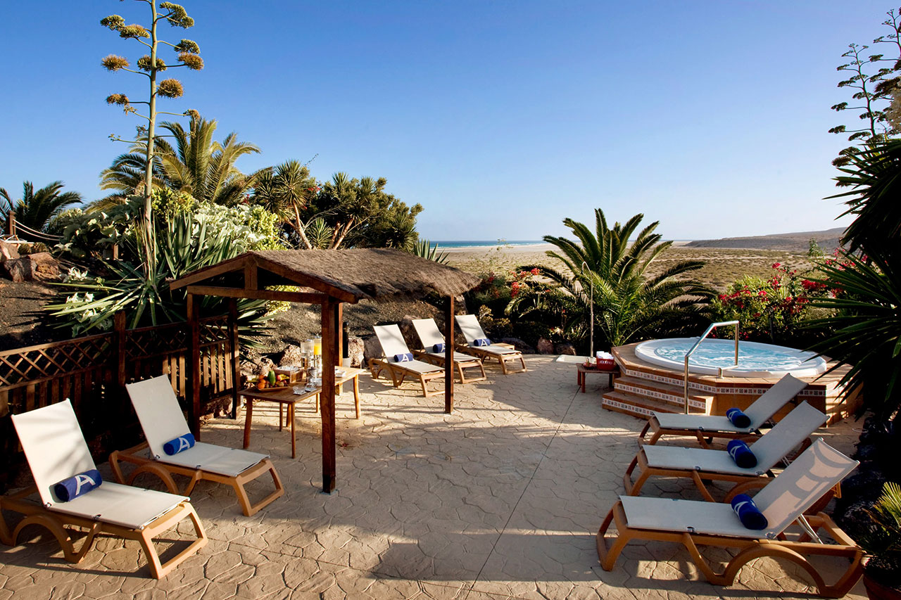 Jacuzzi vid hotellets spa