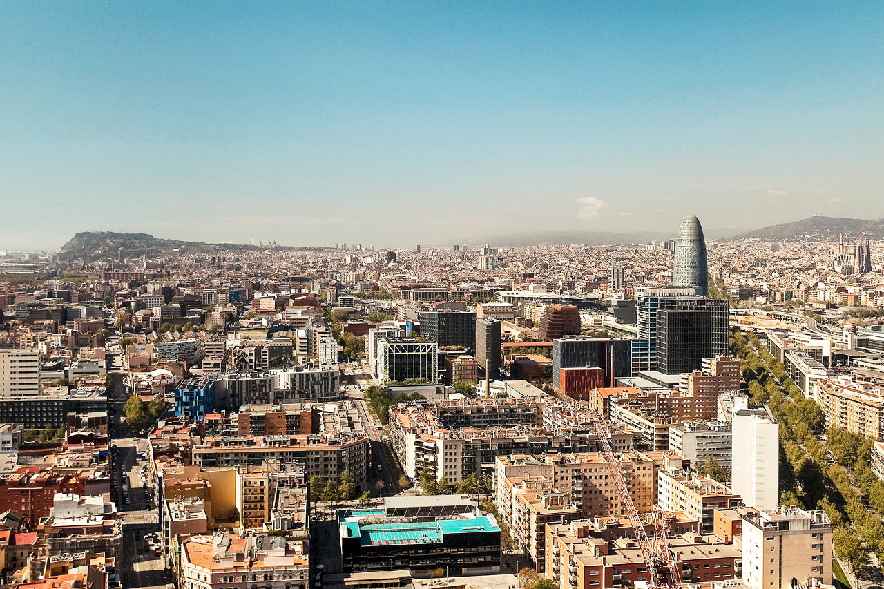 Utsikt över södra Barcelona