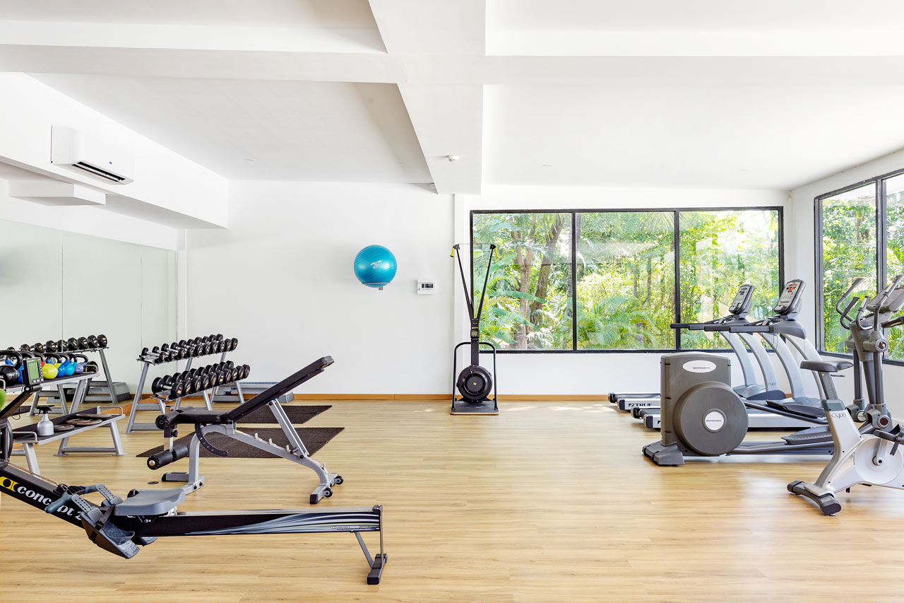 Passa på att träna i vårt nybyggda gym.
