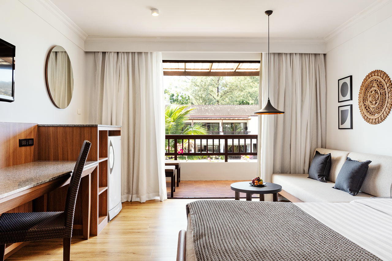 Nyrenoverat Classic Suite 1 rum, balkong mot trädgården