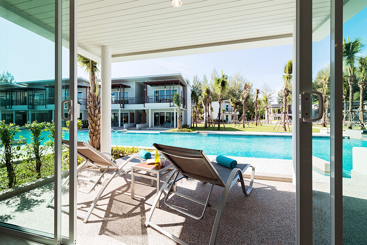 Dubbelrum med poolaccess