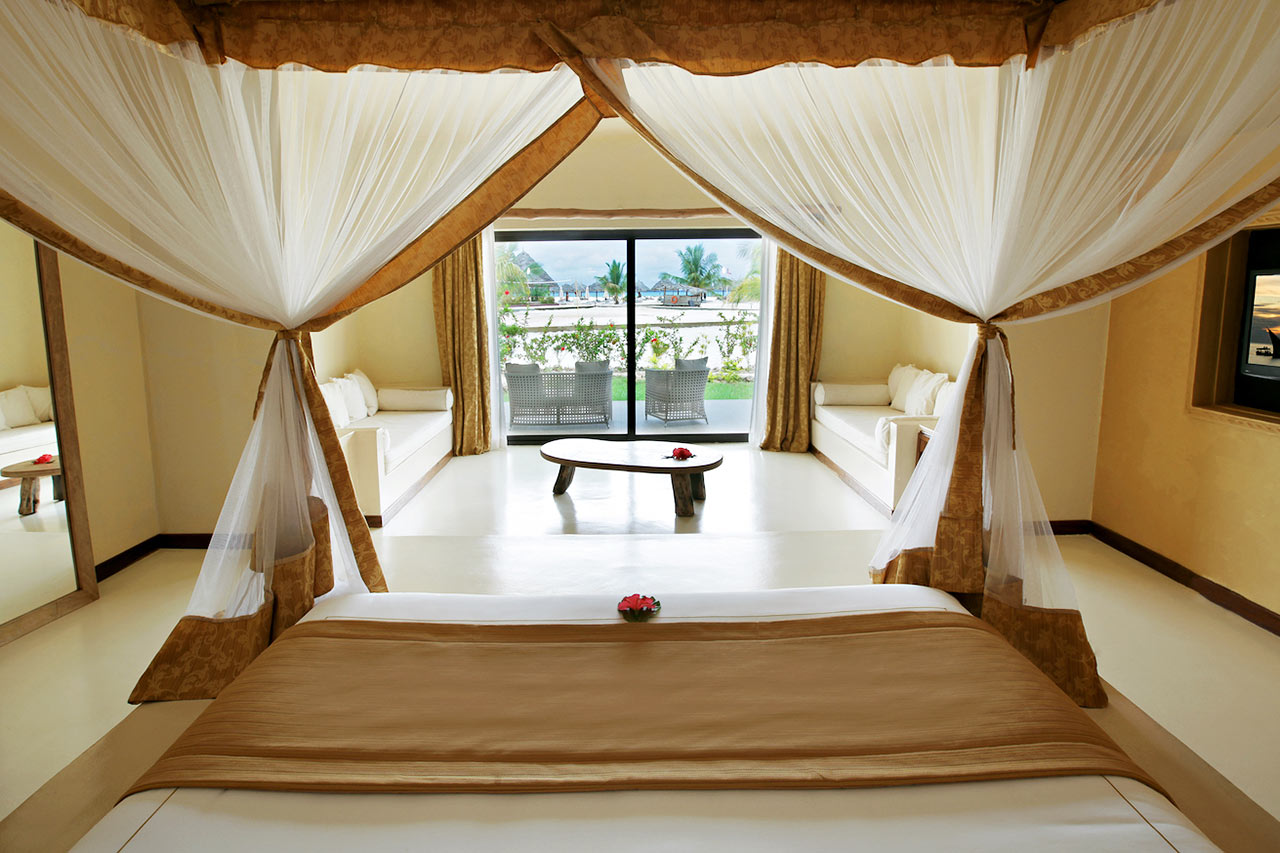 Beach suite med terrass mot havet