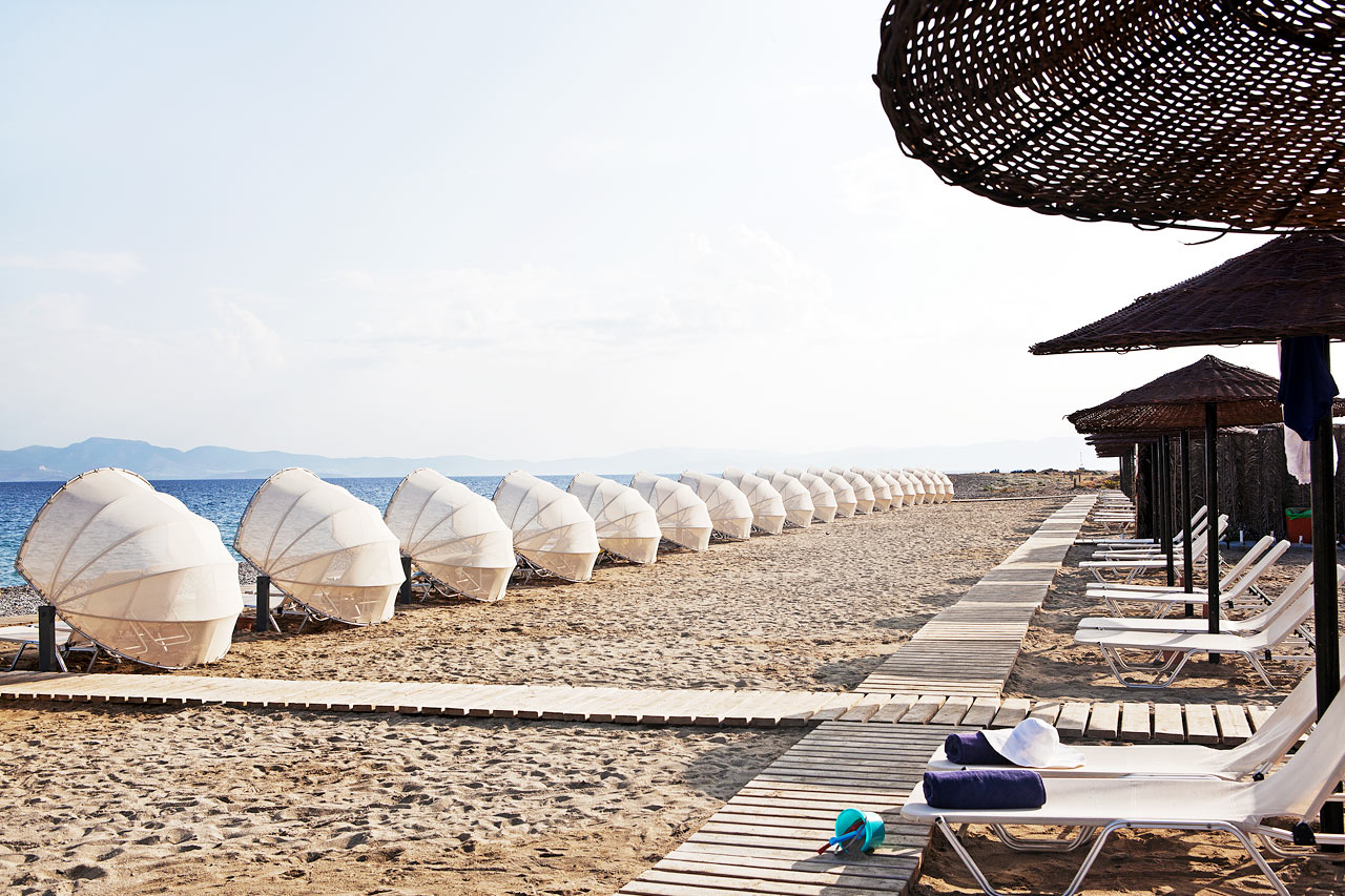 Psalidi Beach nedanför hotellet