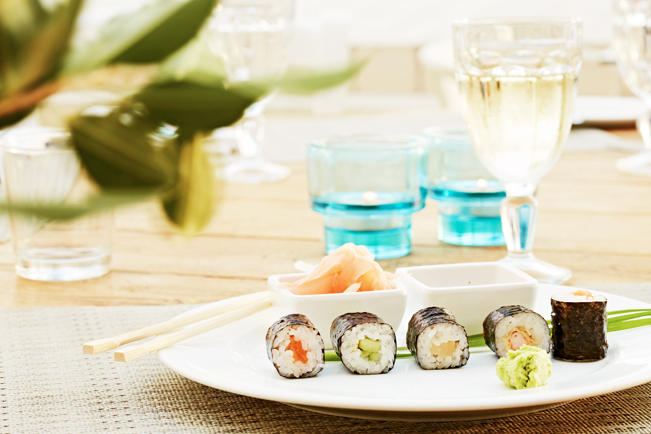 En av kvällarna kan du njuta av asiatiska rätter i bufférestaurangen.