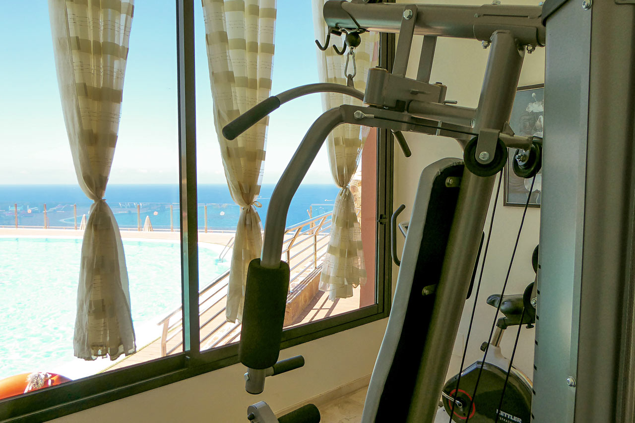 Utsikt från hotellets gym
