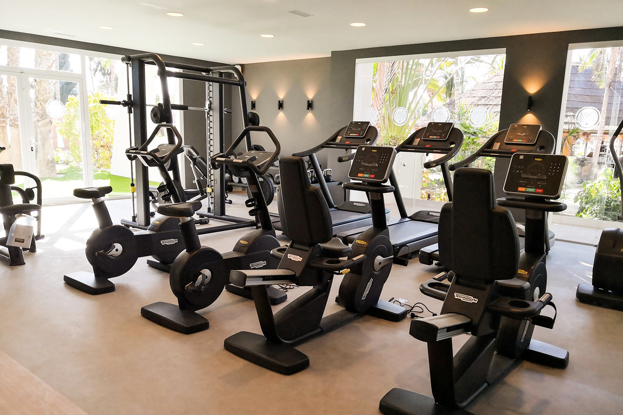 Hotellets nyrenoverade gym
