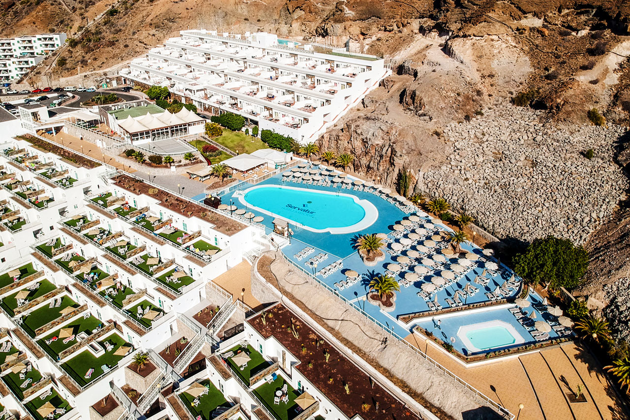 Vy över Sunsuite- och Royalbyggnaden