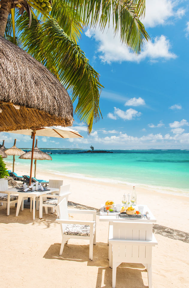 À la carte-restaurang vid stranden