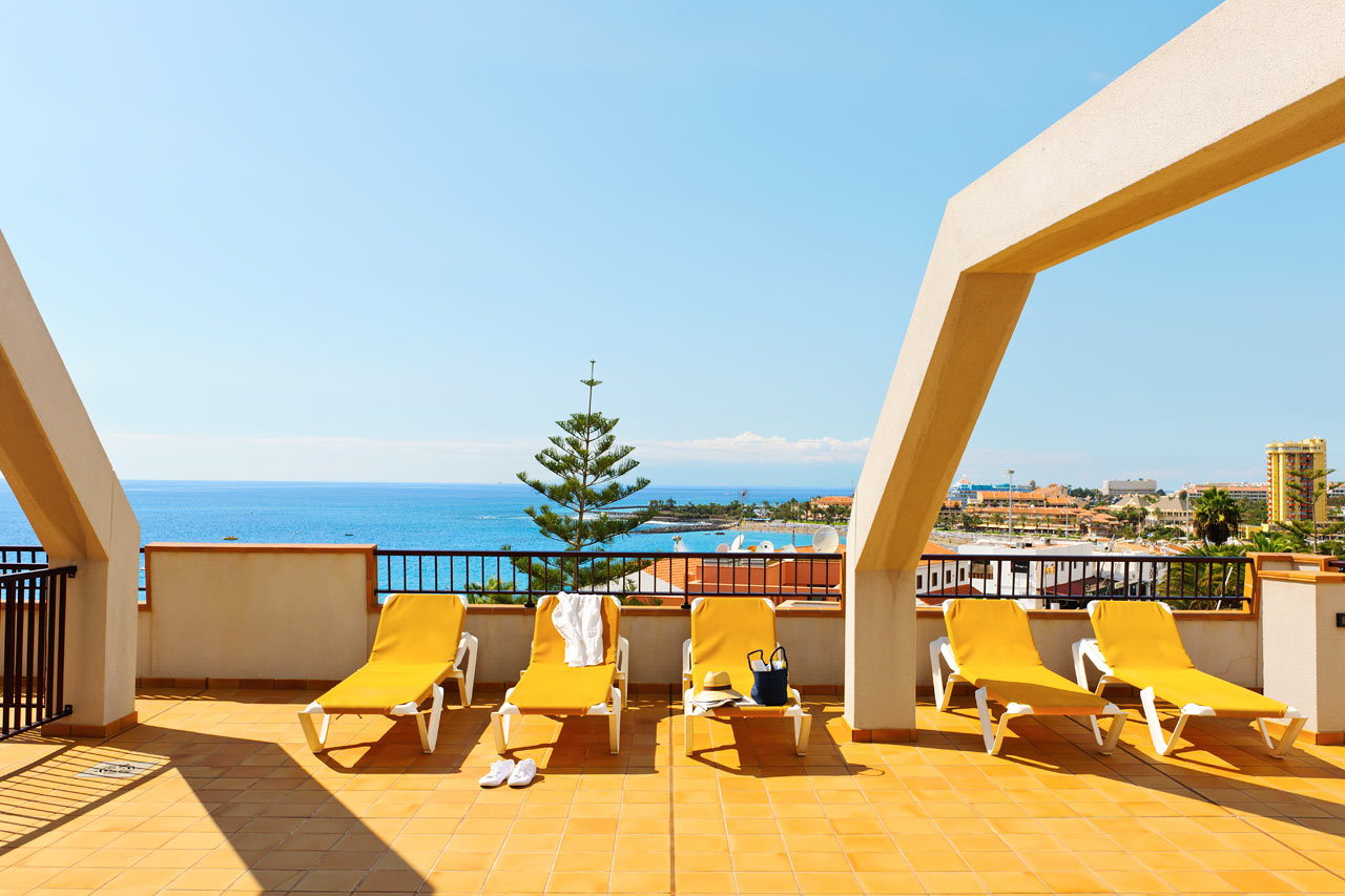 Utsikten från hotellets takterrass