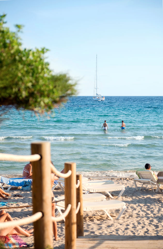 Las Salinas-stranden, söder om Playa d´en Bossa