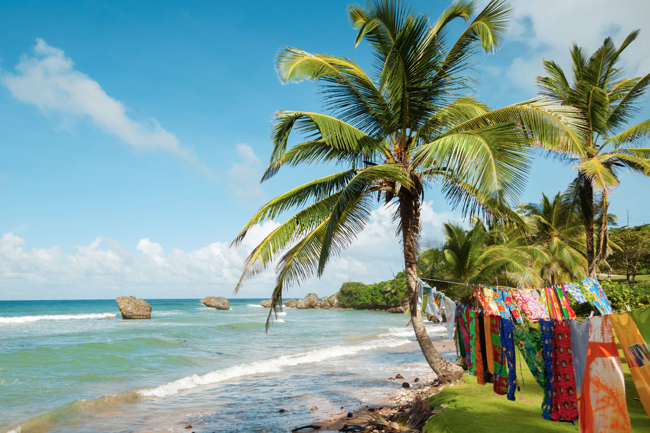 Stranden St Martins Bay på Barbados sydöstra kust.