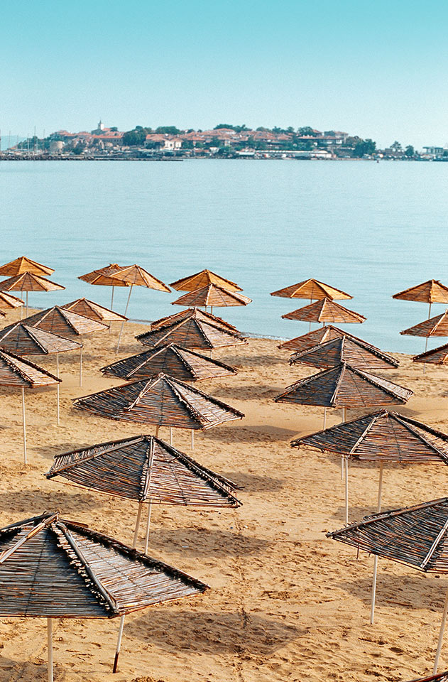 Stranden i nya Nessebar