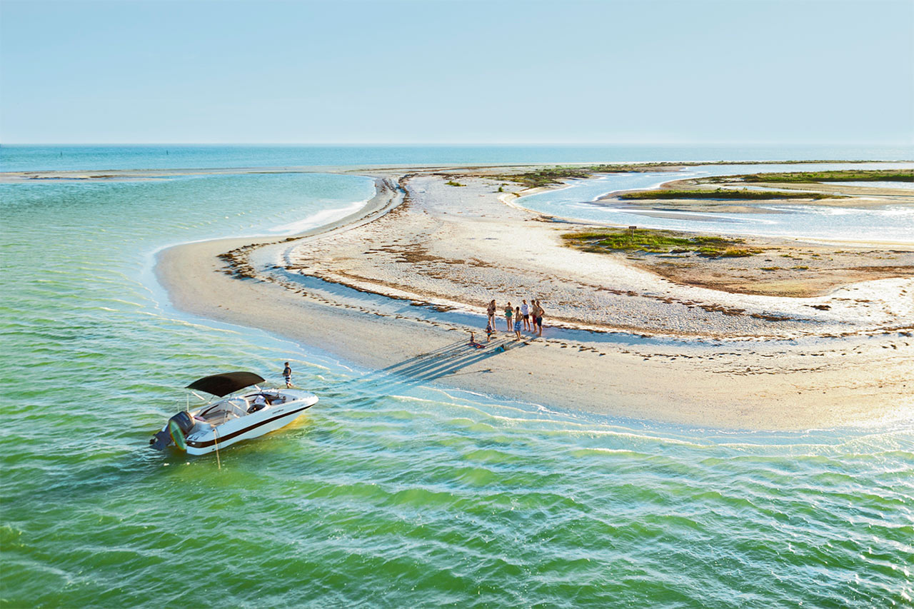 Vy över Honeymoon Island State Park