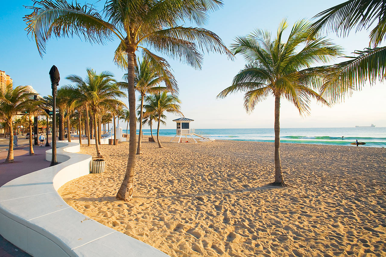 I Fort Lauderdale möter du milsvida palmkantade stränder
