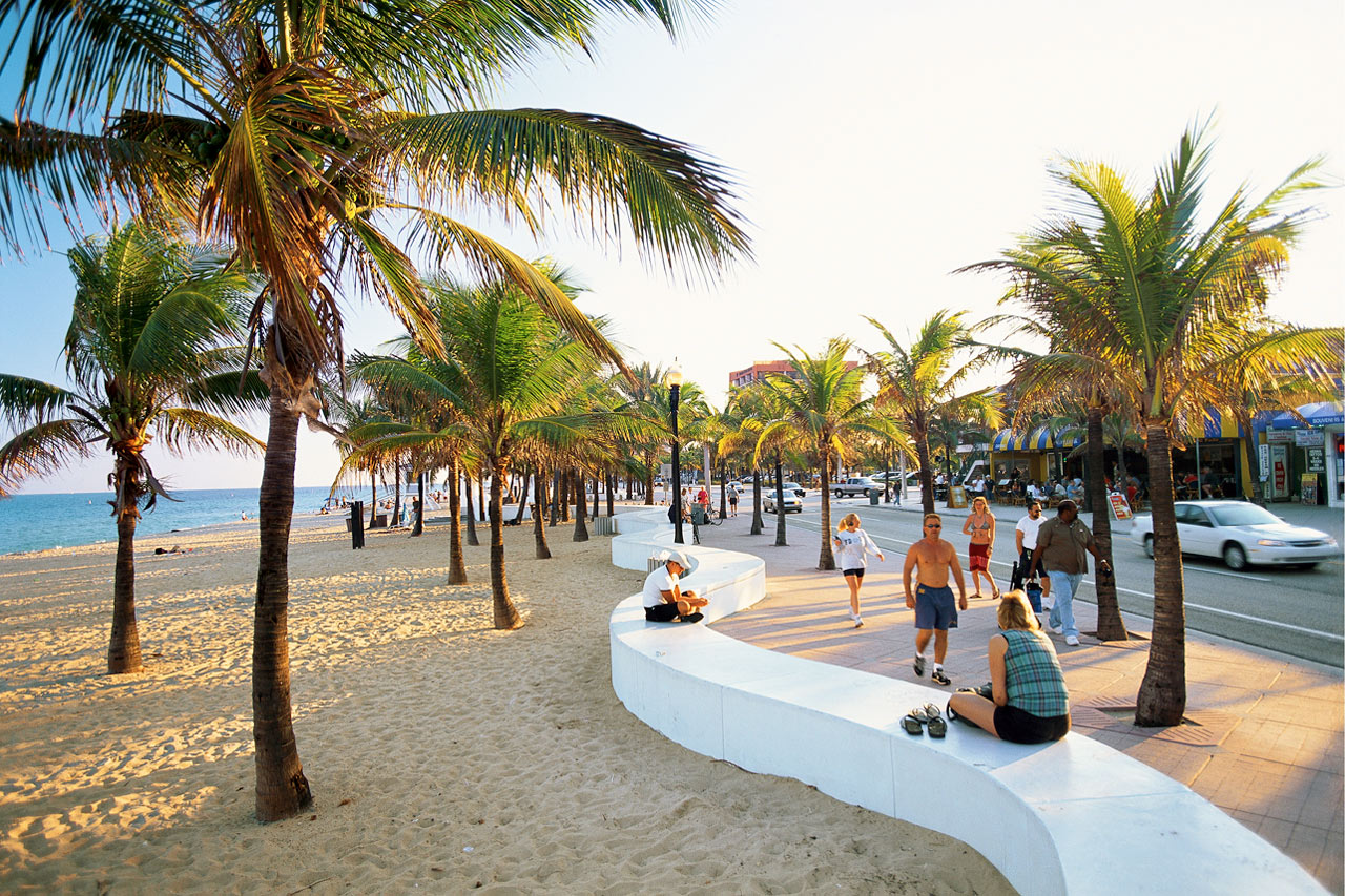 Strandpromenaden i Fort Lauderdale