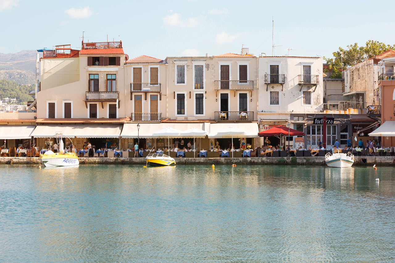 Den gamla hamnen i Rethymnon