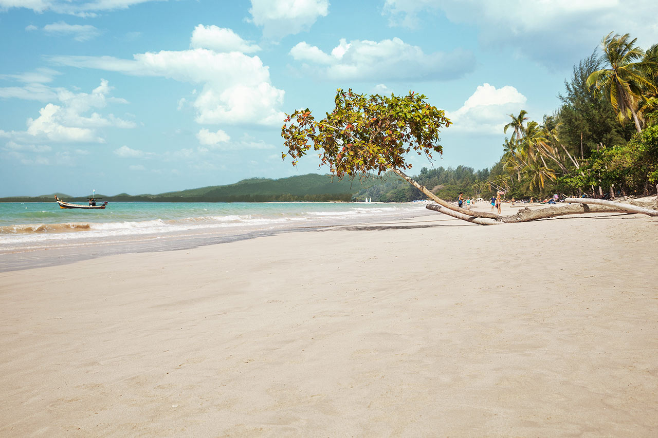 Den vackra, kritvita White Sand Beach