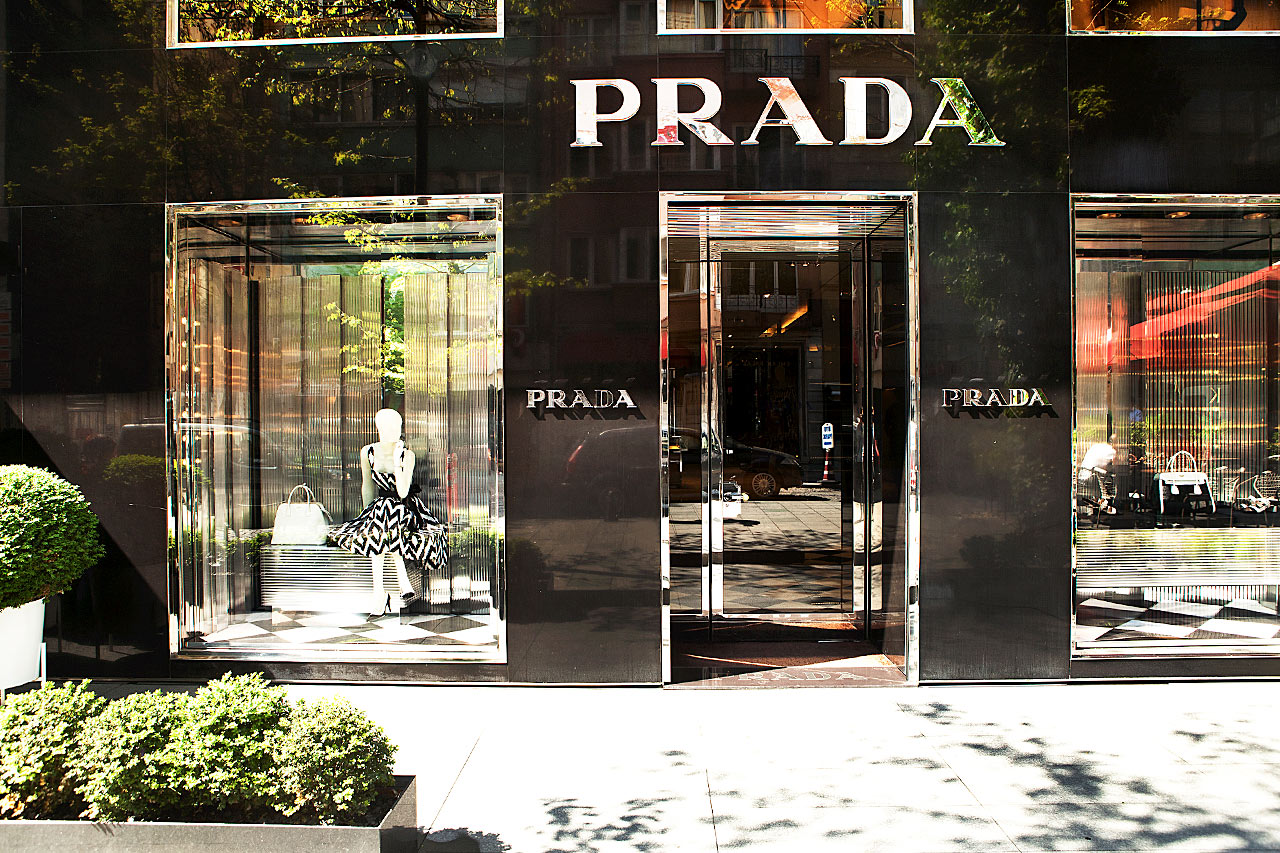 Prada-butiken på "Fina Gatan" Ipeksi Street i området Sisli
