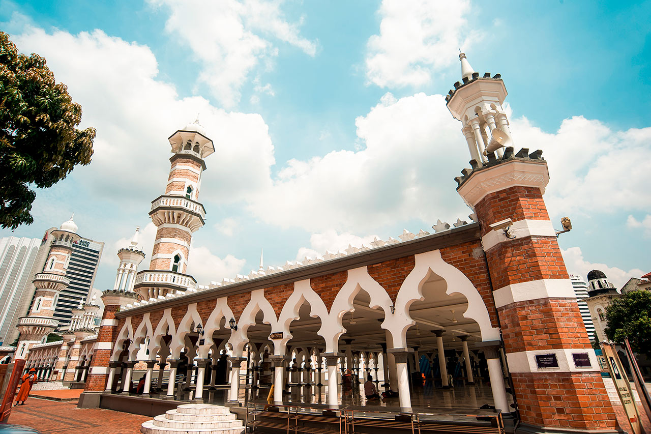 Jamek-moskén är en av de äldsta moskéerna i Kuala Lumpur