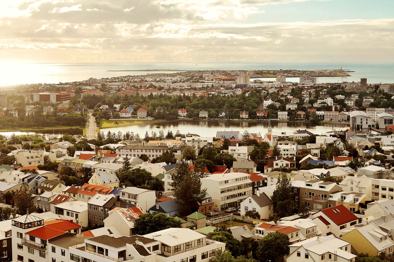 Utsikt över Reykjavik