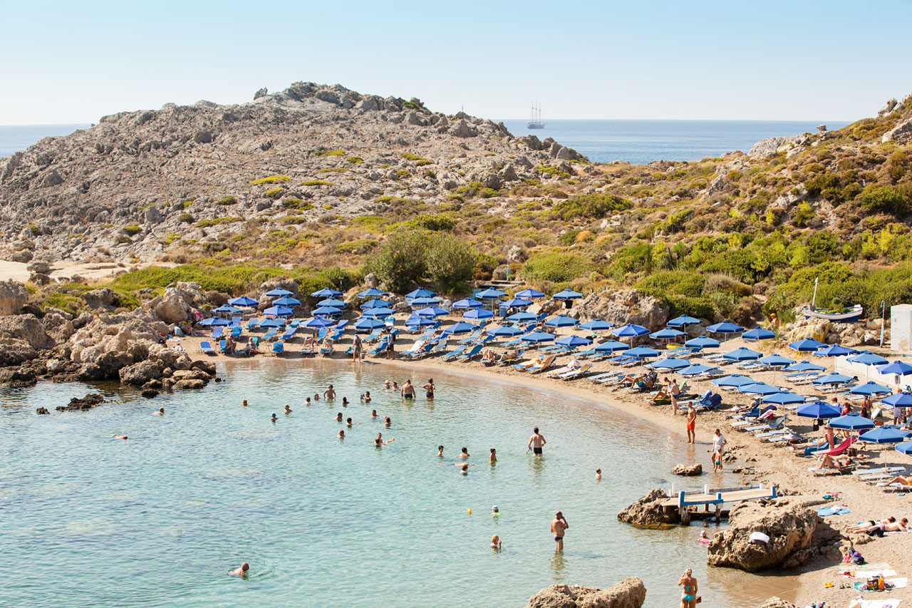 Ladiko Bay, söder om Faliraki