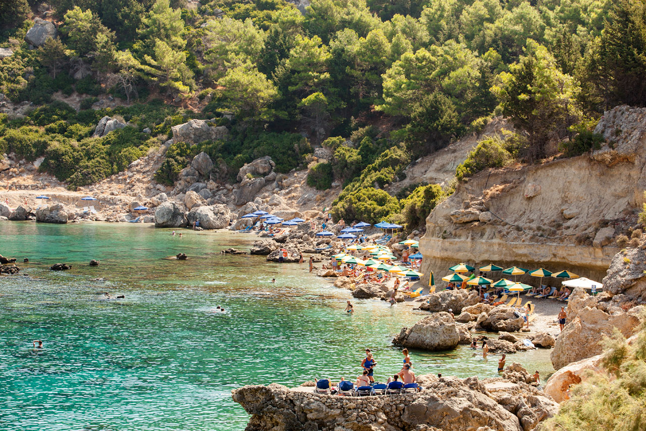 Anthony Queen Bay, söder om Faliraki
