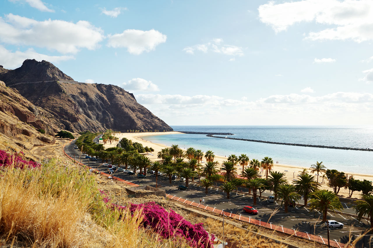 Playa de las Teresitas, cirka sju kilometer från Santa Cruz