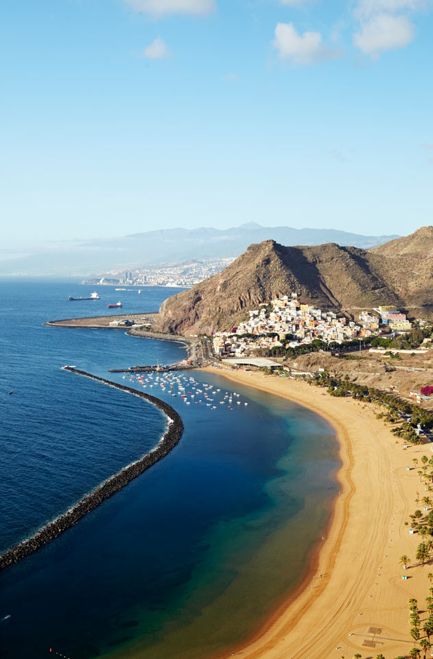 Playa de las Teresitas, cirka sju kilometer från Santa Cruz