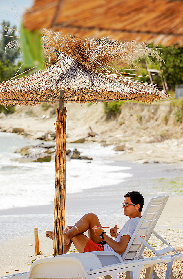 Stranden vid Lighthouse Beach Club ligger ca 10 minuters promenad från White Lagoon Beach