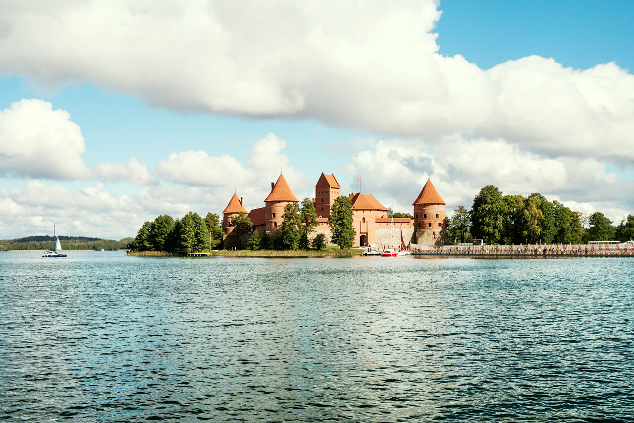 Slottet Trakai utanför Vilnius